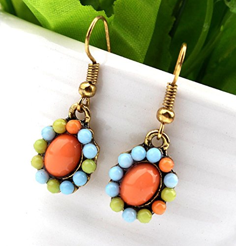 Clearance Deal! Hot Sale! Necklace, Fitfulvan 2018 Vintage Flower Crystal Bubble Women Necklace Earrings Set Pendant Necklace Gifts Jewelry (multicolor)
