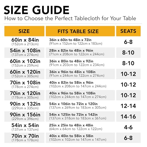 Dailyset 10-Pack White Tablecloths for Rectangle Tables, 60 x 102 Inches, Stain-Resistant Polyester Fabric for 6 Foot Tables - Washable Table Covers for Weddings, Banquets, Birthday, Parties, Events