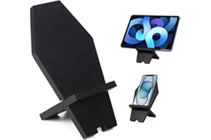 Gothic Phone Stand with Charging Hole - Coffin Phone Holder - Desk Tablet Holder Mobile Stand for iPhone iPad Tablets and Oth