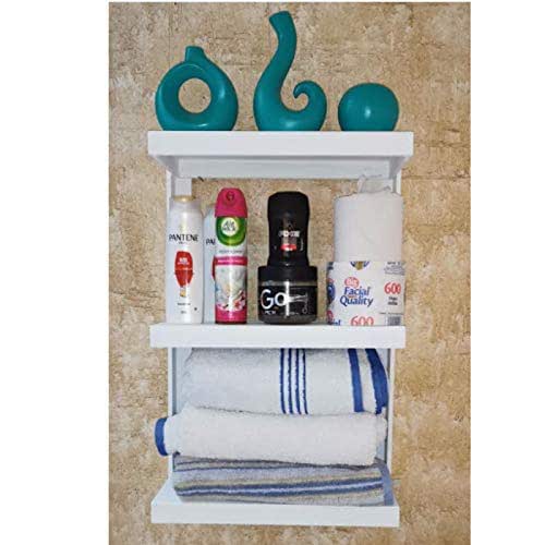 repisas blancas para baño