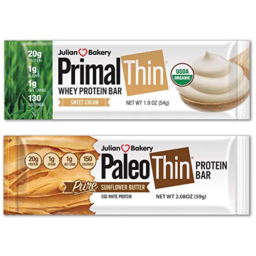 Paleo & Primal Protein Bars 12 Bars w/ 20g Organic Protein Whey & Egg White (4 Ingredients) (Low