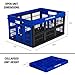 CleverMade CleverCrates 45 Liter Collapsible Storage Bin/Container: Grated Wall Utility Basket/Tote, Royal Blue