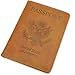 GDTK Leather Passport Holder Cover Case RFID Blocking Travel Wallet (California Desert)