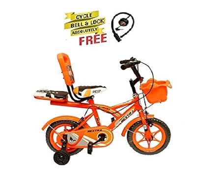 Speed bird cycle industries 12-T Robust Double Seat Biycles Baby Cycle (Orange)