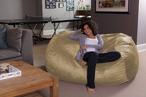 Sofa Sack-Bean Bags6' Large Bean Bag Lounger, Camel