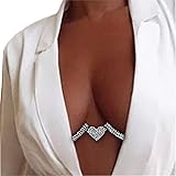 Silver Rhinestone Chest Bracket Chain Trendy