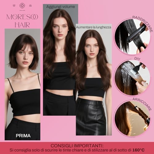Moresoo Real Hair Extensions Double-Sided Adhesive Platinum Blonde Remy Invisible Tape Extensions Human Hair 20 Pieces 50 g #60 55 cm