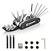 Z ZANMAX 16 in 1 Multi-Function Bicycle Repair Tool Kit, Bike Cycling Mechanic Fix Hand Tools Tire Patch Folding Multitool with 3 pcs Tire Pry Bars Rods, Case Bag