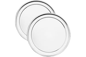 ZUNOXAZ 2pcs 6 Inch Aluminum Pizza Pans with Wide Rim Nonstick Baking Trays for Oven Pizza Cooking and Pie