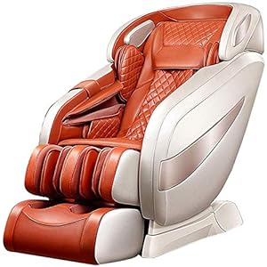SISHUINIANHUA Armchair Massage Chairs Electric Professional Relax Air Massager with Shiatsu, Rolling, Vibration, Airbag, Hot Compress/Zero Gravity/Bluetooth Music,Orange