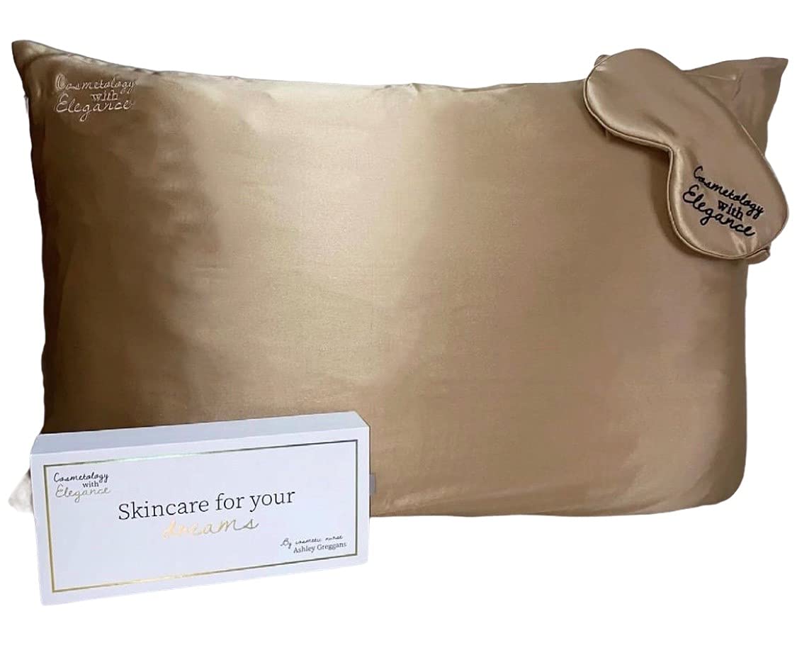 Skincare for your dreams 100% mulberry silk pillowcase and eyemask