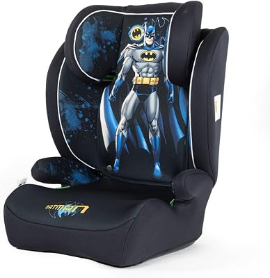 Silla de coche i-Size para niños de 15 a 36 kg (3,5 a 12 años), 100 a 150 cm, grupo 2/3, cinturón de seguridad de 3 puntos (Batman)