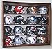 16 Mini Helmet Display Case Cabinet (Mirror Back) (Black)