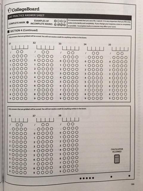 Redesigned SAT Answer Sheet R Sat redesigned-sat-answer-sheet-r-sat