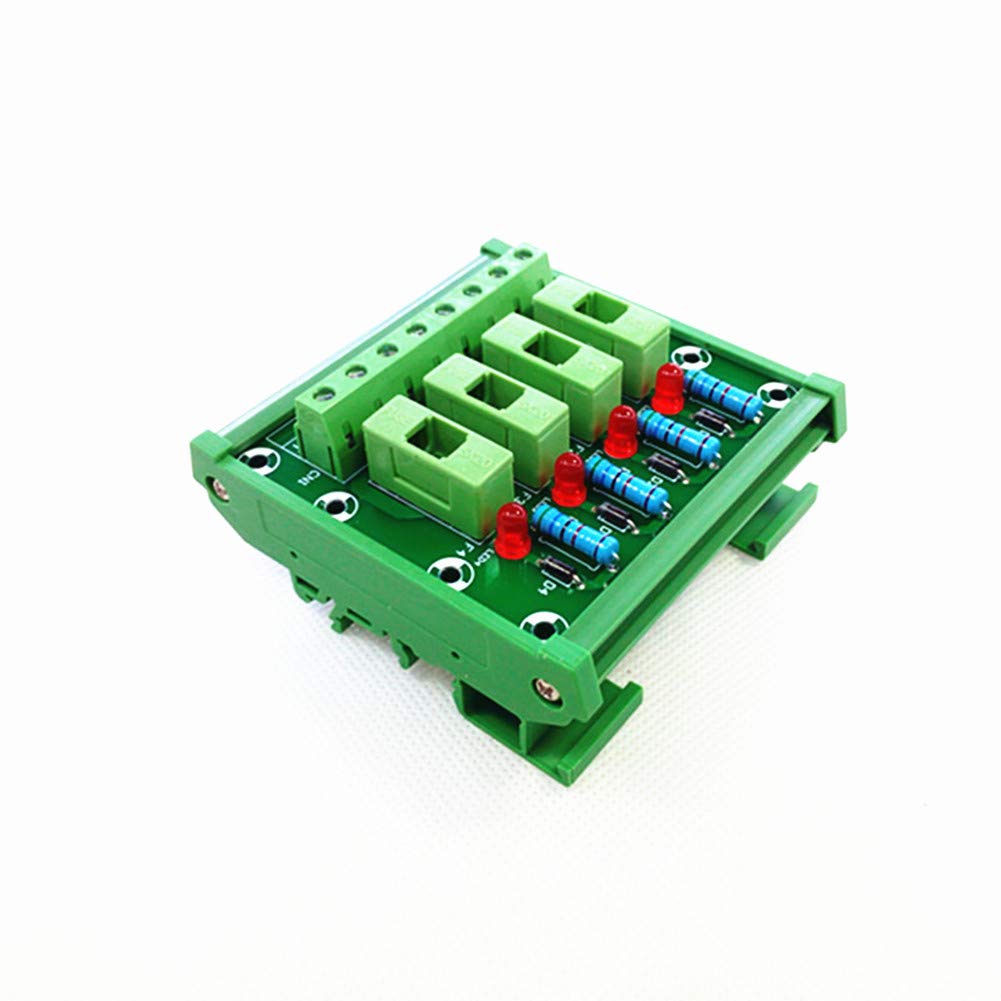 DIN Rail Mount 4 Channels Fuse Power Distribution Module Board, for 100