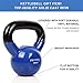 PROMIC Fitness Barbell Vinyl Casted Iron Kettlebell, Single (10lb)