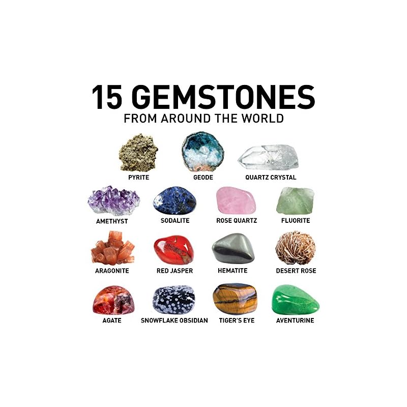 NATIONAL GEOGRAPHIC Mega Gemstone Dig Kit Dig Up 15 Real Gemstones