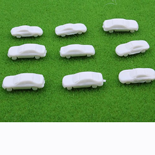 ZIJIA 100pcs Model Miniature Blank Car 1:300 Scale for DIY Draw Street Layout