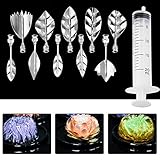 10 Pieces 3D Gelatin Art Tools Stainless Steel Jelly Cake Needles Coming with One 10ml Syringe
