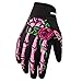 RIGWARL Winter Gloves Skeleton Zombie Bones Design Windproof Waterproof Riding Biking Climbing Motorcycling Cycling Working Gardening (M, Pink)