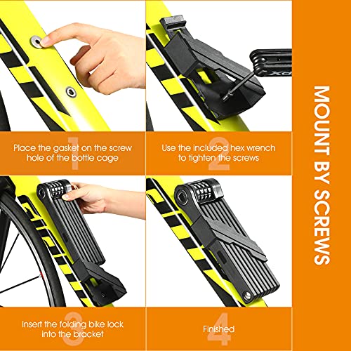 West Biking Compact Folding Bike Lock 8 Joints High Security Bicycle