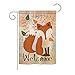 Ornament Collection Welcome Fox Garden Flag Wildlife Outdoor Deer Bear Wolf Pet Nature Farm Animal Creature House Decoration Banner Small Yard Gift Double-Sided, 13