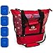 Red Suricata Mesh Beach Bag Cooler - Beach Tote with Leak-proof Rigid Cooler – Beach Bags for Women & Men (Red)