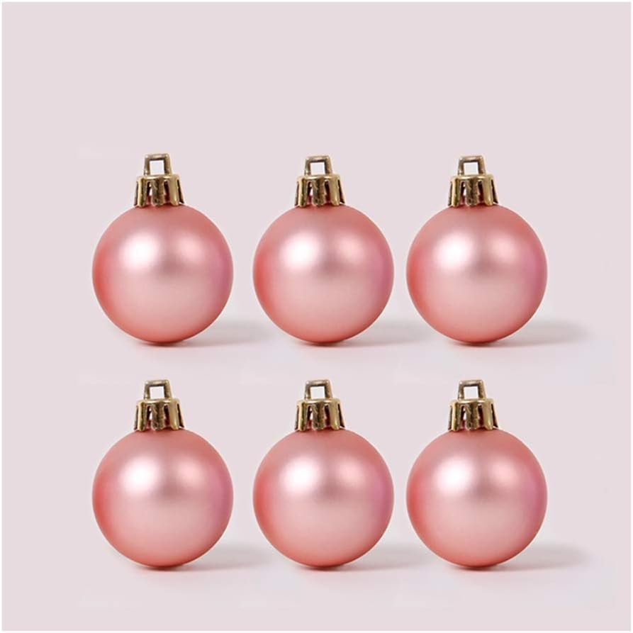 Pink Christmas Baubles 10cm Hanging 
