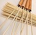 Rugged Wood Hot Dog Sticks – 104 pc Roasting Set, Safe Heavy Duty Marshmallow S’Mores and Kebab Fork 34″ – Best for Campfiresthumb 4