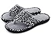HomeTop Women’s Leopard Memory Foam Spa Thong Flip Flops Indoor House Slippers (9-10 B(M) US, Leopard/Gray)