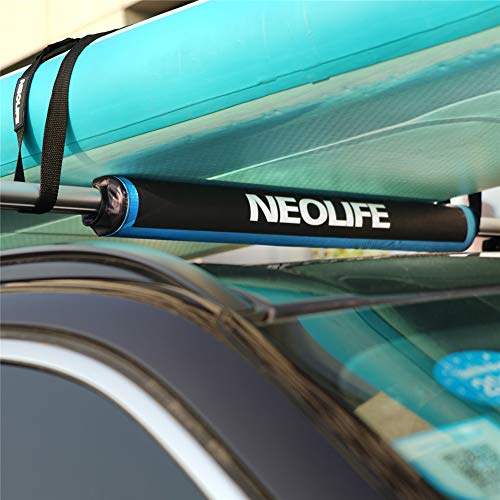 Neolife Aero Round Roof Rack Pads for Car Surfboard Kayak SUP Snowboard Racks 28 Inch Long Blue [Pair] - Thumbnail 7