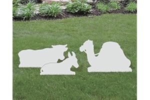 FrontYard Originals All-Weather Camel, Ox, Donkey Medium Nativity Add-On, Made in USA