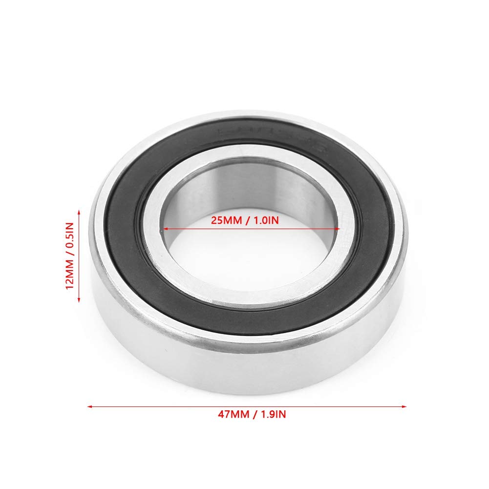 10 Cuscinetti 6205-2RS - Cuscinetti A Sfera Con Doppia Guarnizione, 25x52x15 Mm