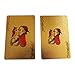 Yuanhe Luxury 24K Gold Foil Plated Playing Cards, Bridge Size, Geometric Back Design