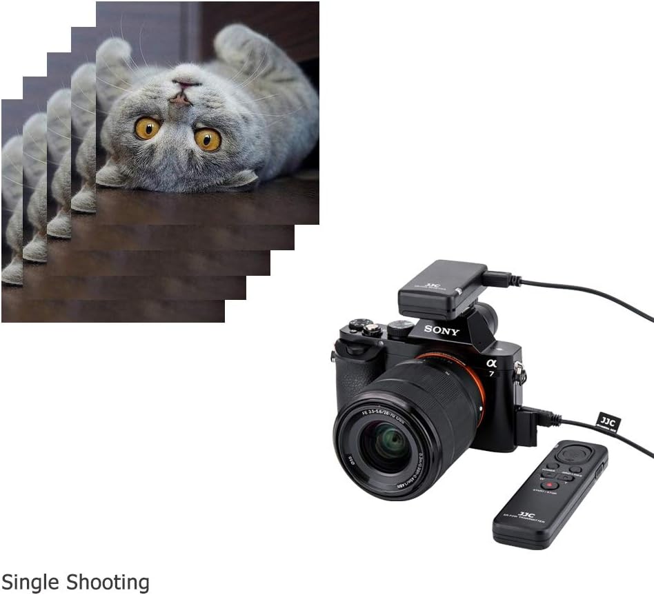 JJC RMTVP1K Wireless Remote Control for Sony A7R IV III A7 III A7S II A9 A6000 A6300 A6400