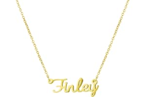 Awegift Personalized Name Necklace 18K Gold Plated New Mom Bridesmaid Gift Jewelry for Women