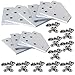 KOOTANS 10pcs 2020 Series 5 Hole L Shape Joint Plates with 50pcs M5 T Nuts and 50pcs M5x8mm Hex Socket Cap Screws, for Standard 6mm Slot Aluminum Profile 3D Printer Frame