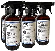 Desinfectante de manos - 80% de alcohol etanol - Fórmula de la Organización Mundial de la Salud - 16 fl.  onz.  Paquete de 6 - Spray líquido -