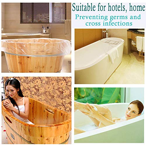 10 Pack Disposable Bathtub Cover Liner, Ultra Large Bathtub Liner