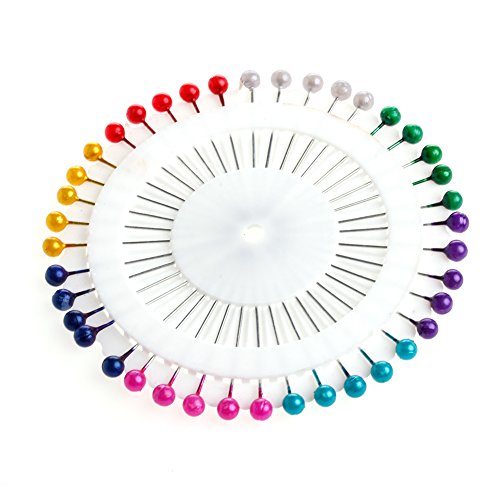 200Pcs Head DIY Dressmaking Decor Craft Pins Round Head Color Pearl Wedding Corsage Florists Sewing Patchwork Pins Straight Pins Drawing Pins Extra Long Pearl Head Quilting Sewing Tool by Sixsons - Thumbnail 3