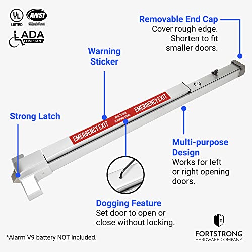FH850A Alarmed Panic Bar Exit Device Push Bar for Exit Doors Loud
