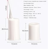 Gebeldet 6pcs Wired Recessed Door Window Magnetic Reed Switch Alarm Sensor White view 2