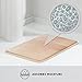 Genteele Memory Foam Bath Mat Non Slip Absorbent Super Cozy Velvet Bathroom Rug Carpet (22 inches X 36 inches, Beige)