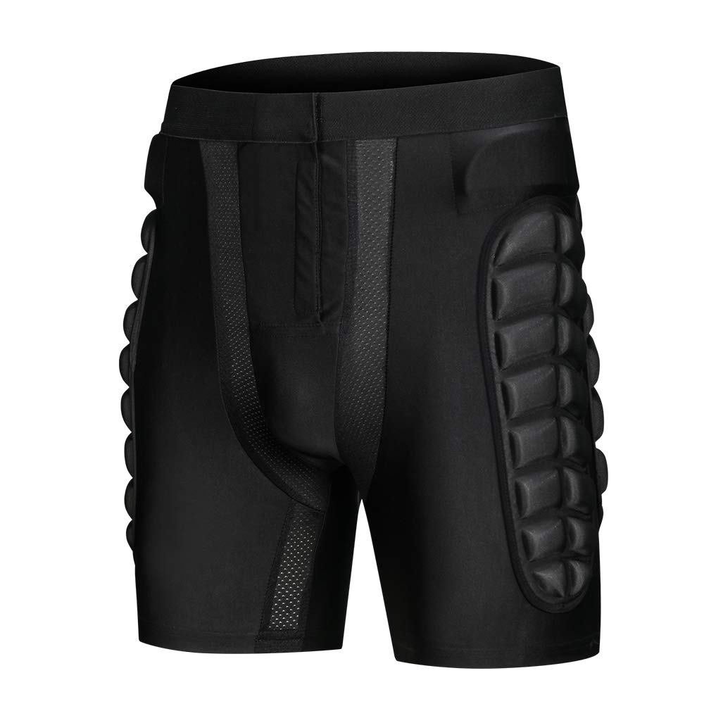 Lixada Protection Padded Shorts Armor Hip Protection Shorts Pad for Snowboarding Skating Skiing Riding Black,Slightly smaller, please choose according to the product size chart (S)