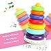 Kingseye Rainbow Stacking Tower with Music Tumbler, Sounds and 7 Colorful Plastic Ring Educational Toy Baby Toddler Sensory Stacking Toys ( 6 to 12 Months )