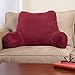 Backrest Pillow – Large Firmly Stuffed Sitting Support Bed Pillow with Arms for Comfort While Reading & Relaxing –Foam Filled for Adults, Teens and Kids - Burgundy Red