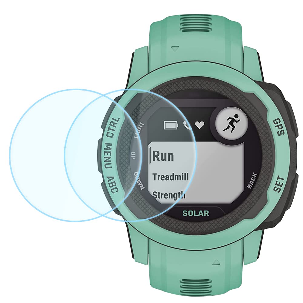 Duttek Tempered Glass Screen Protector for Garmin Instinct 2S Smartwatch 2.5D Ultra-Thin 9H Hardness Scratch Resistant Tempered Glass Screen Protective Film (2pack)