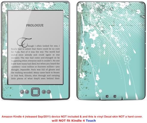 Protective Decal Skin sticker for Amazon Kindle 4 Generation (5-way controller - Released 2011) case cover kindle4-506