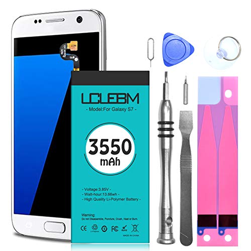 Galaxy S7 Battery [3550mAh] S7 Battery LCLEBM Upgrade New 0 Cycle Battery Replacement for Samsung Galaxy S7 G930A G930 G930V G930T G930P S7 Battery Replacement with New Replacement Kits
