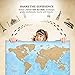 Vallesh - Scratch Off World Map Poster with Scratcher - Shows US States & Country Flags - Large, Detailed, Educational - Wall Art, Decor - Great for Kids, Family and Friends - Adventure and Travel Map